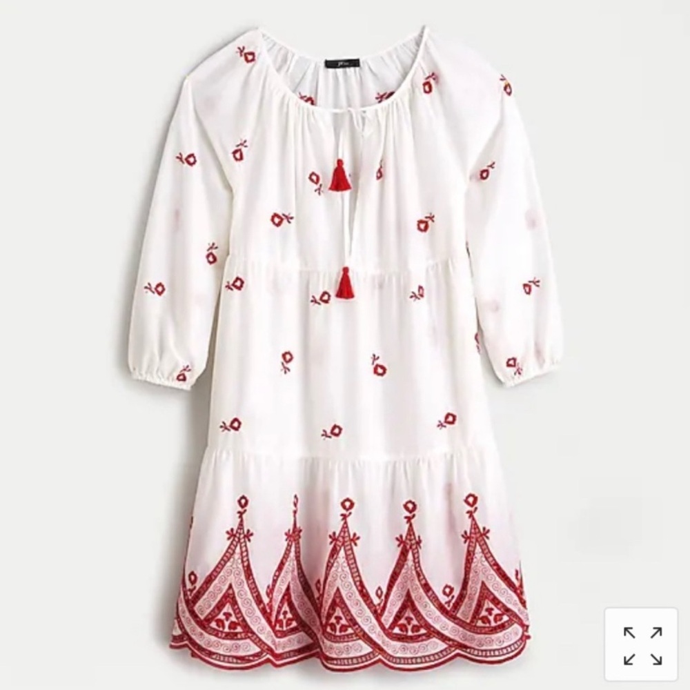 J. Crew Embroidered Beach Tunic
